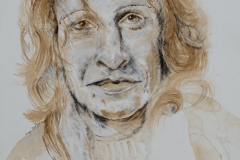  Invisible Sylvia, 2023, graphite and watercolor, 16” x 12”, Photography by Mariah Richstone